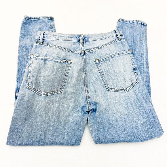 Frame Le Original Skinny Pomdale LOJSK207 Ripped Light Wash Denim Jeans Size 27 - Picture 5 of 8